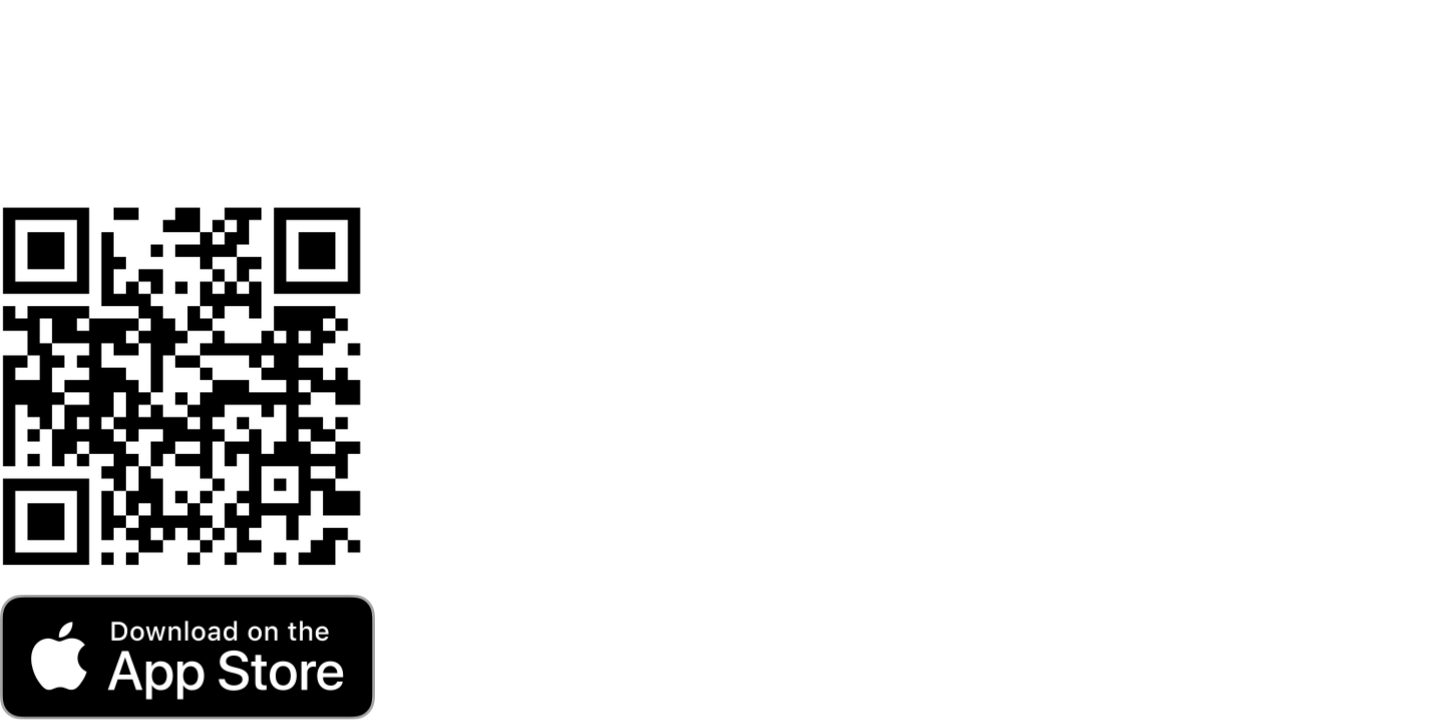 Apple App Store icon and QR code