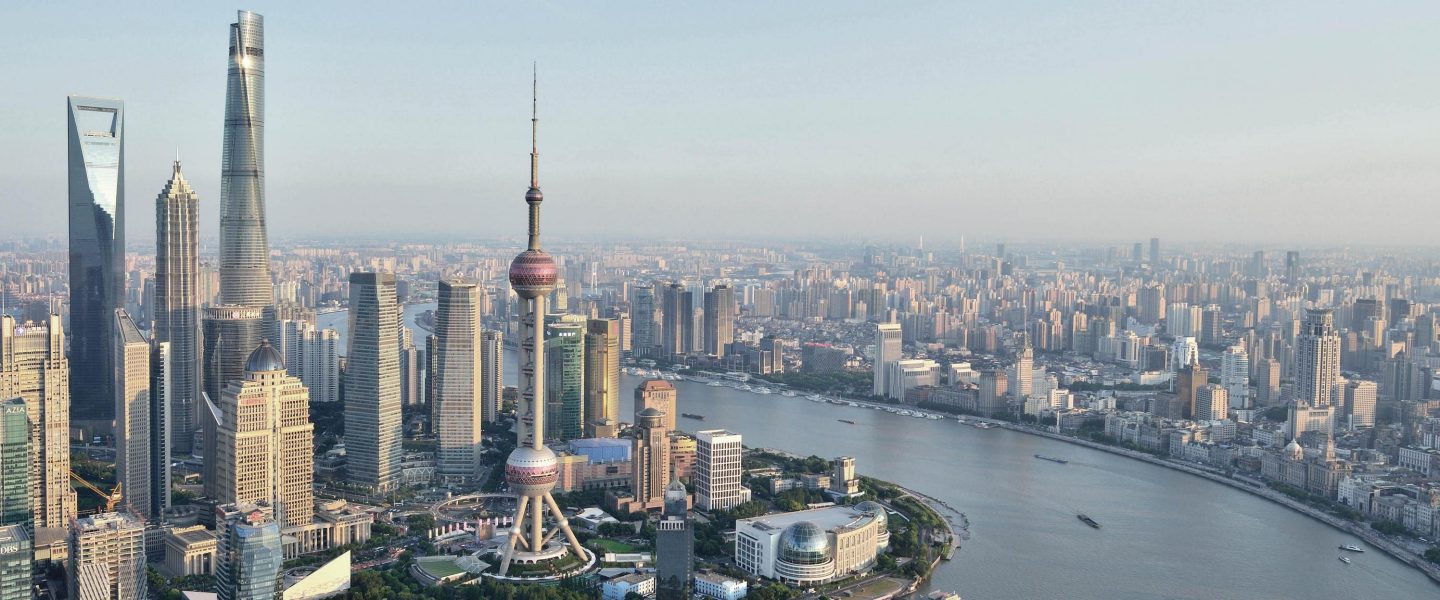 Shanghai urban skyline and the bund, China.