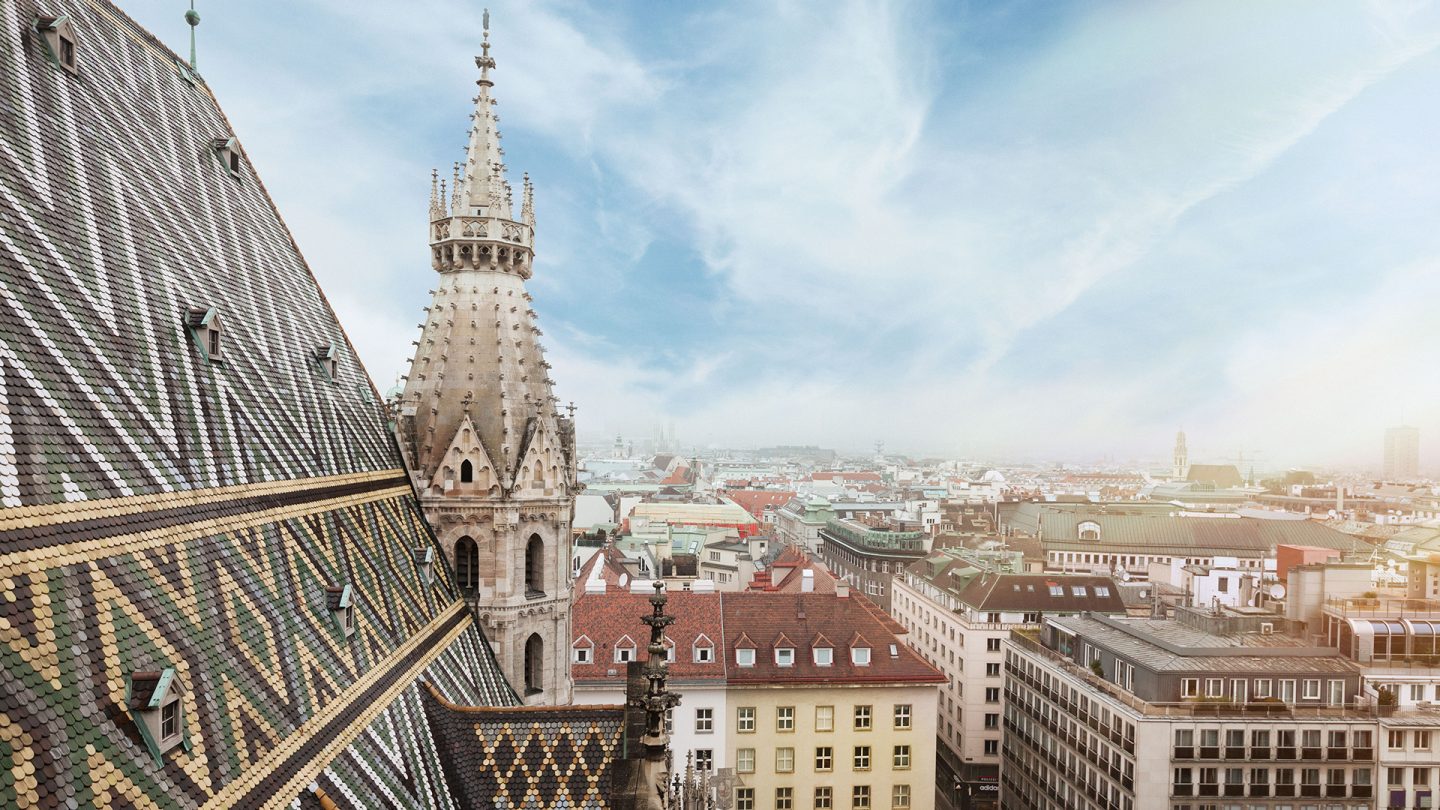 View of St. Stephen's Cathedral and the roofs of Vienna