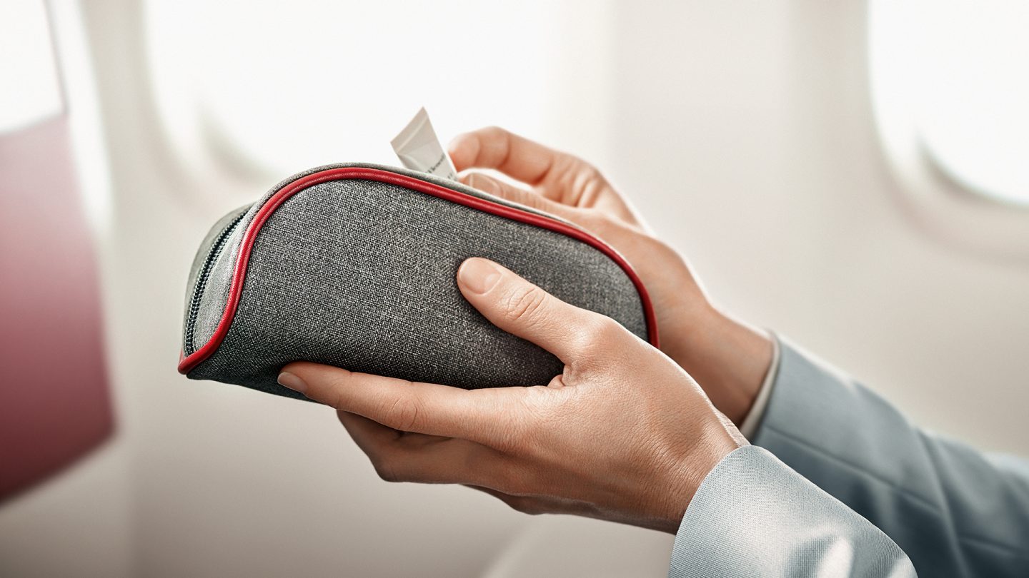 Austrian business class amenity kit